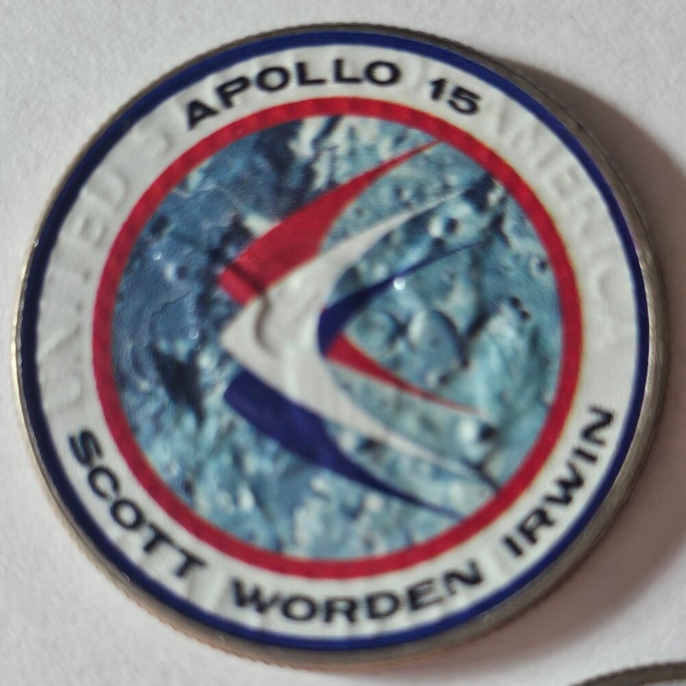 APOLLO Astronauts Crews Colorized JFK Half Dollar U.S. 5-Coin Set NASA Program - Picture 5 of 7